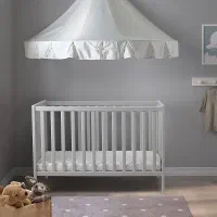 تخت کودک نوزاد ایکیا sundvik همراه گارد محافظ تخت|تخت و صندلی بچه|تهران, دریاچه شهدای خلیج فارس|دیوار