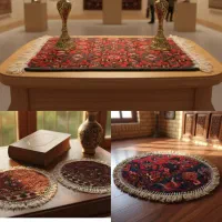 تعدادی قالیچه دستبافت ایرانی و وسایل شخصی کاملا نو