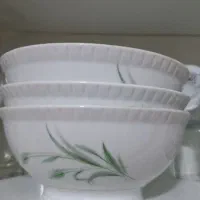 سه عدد کاسه گل گندمی مارک چینی مسعود