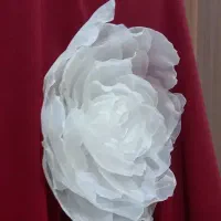 پروانه و گل های پارچه ای برای تزئین لباس ویژه یلدا|لباس|رشت, معلم|دیوار