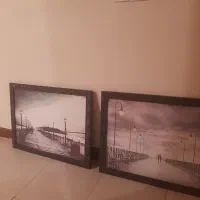 ۲ عدد تابلو دکوری چراغ دار دور طرح سنگ|تابلو، نقاشی، عکس|تهران, فردوس|دیوار
