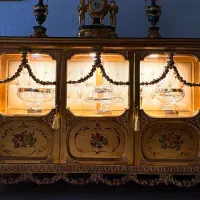 کنسول و ساعت شمعدان ست|بوفه، ویترین، کنسول|ری, دیلمان|دیوار