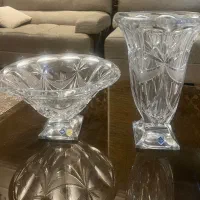 گلدان و میوه خوری نو کریستال اصل چک بوهمیا