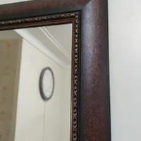 آینه قدی با قاب قهوه ای رنگ نو و بسیار مستحکم