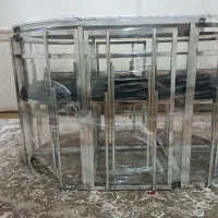 میز ناهارخوری خوری ۶نفره نشیمن ها مشکی مخملی