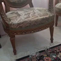 مبل فرانسوی چوب گردوی زیبا|مبلمان خانگی و میز عسلی|تهران, امام زاده حسن|دیوار