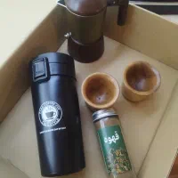 ست قهوه جوش دستی فنجان قهوه خوری و قهوه و کاپ قهوه