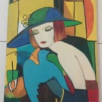 تعدادی تابلوهای نقاشی کار دست هنرمندبفروش میرسد