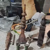 ۳ عددقلیون چوب سرخ وقلیون چوبش گردوهمش۸۰۰|صنایع دستی و سایر لوازم تزئینی|اسفراین, |دیوار