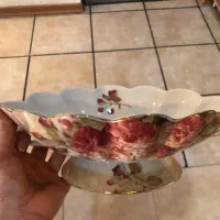 ظروف لمونژ ، گل مرغی ، کریستال قدیمی