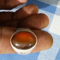 انگشتر عقیق با رکاب نقره