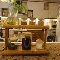 استند چوب یا شلف چوبی و جای ادویه