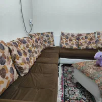 مبل هشت نفره کارکرده، و بوفه ویترینی|بوفه، ویترین، کنسول|اهواز, کمپلو شمالی|دیوار