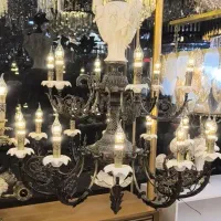 لوستر برنز طرح سیاه سوخته فرانسوی|لوستر و چراغ آویز|تبریز, |دیوار