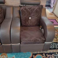 مبل ۷نفره چرمی چوب روسی