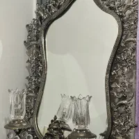 آیینه برنز نقره ایی