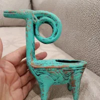 شکلات خوری ویک جفت جاشمعی سفال طرح انتیک پتینه|صنایع دستی و سایر لوازم تزئینی|قم, شاه سید علی|دیوار