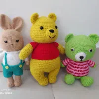 عروسک خرگوش خوشتیپ دستبافت