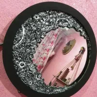 اجرای کارهای رزین و ماه کامل نورانی و ماه و آینه