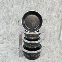 سرویس قابلمه 7 پارچه ماربل هلنا طرح سنگ|ظروف پختوپز|قم, علی آباد سعدگان|دیوار