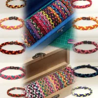 تخفیف دستبند فانتزی چرم و استیل