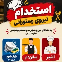 آشپز ،سالن دار ، نیروی ظرف شور