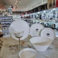 سرویس آرکوپال لب طلا فرم اس گلدن اپال ۲۶پ|ظروف سرو و پذیرایی|کرج, دولتآباد|دیوار