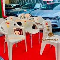 میز و صندلی پلاستیکی تنوع حصیری  نهارخوری غذاخوری