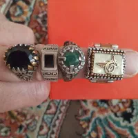 انگشتر نقره زمرد سبز5میلیون