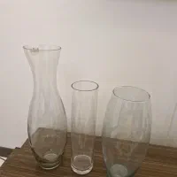 سته گلدان شیشه ای