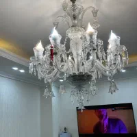 لوستر باکارات ۱۲ شاخه عسلی پررنگ مایل به نارنجی|لوستر و چراغ آویز|تهران, صفاییه (چشمه علی)|دیوار