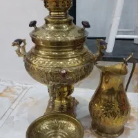 سماورطلایی برنجی|سماور، چای‌ساز، قهوه‌ساز|اقبالیه, |دیوار