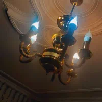 ۲ عدد لوستر طلایی