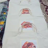 کیف نان دو لایه کتان نخ خالص|سفره، حوله، دستمال آشپزخانه|ساوه, |دیوار