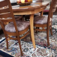 میز و صندلی ناهارخوری 4نفره چوب راش نونو|میز و صندلی غذاخوری|شیراز, صاحب الزمان|دیوار
