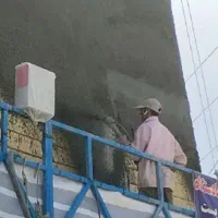 سیمانکاری  با دستگاه شات کریت  همراه با کلایمر|خدمات پیشه و مهارت|کرمانشاه, |دیوار