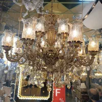 لوستر قالب دایکاست تمام برنج فوق سنگنین(با فاکتور)