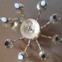 لوستر برنجی قدیمی|لوستر و چراغ آویز|تبریز, |دیوار