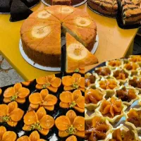 کیک کافی شاپی و حلوا و پک حلوا و خرما