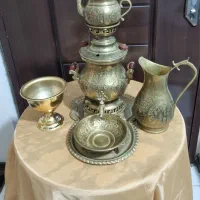 میزخاطره(سرویس سماوربرنجی زغالی،قوری،پارچ)|کلکسیون اشیاء عتیقه|تهران, جوانمردان (اندیشه)|دیوار