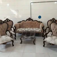 مبل سلطنتی کلاسیک مدل افسون 7نفره با جلو مبلی|مبلمان خانگی و میز عسلی|تبریز, |دیوار
