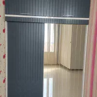 کمد لباس MDF بزرگ و شیک با درب ریلی و آینه