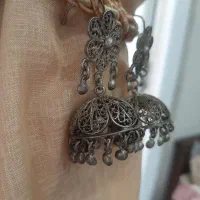 گوشواره نقره  عتیقه سالم