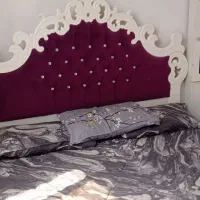 تخت دو نفره تاج دار سفید