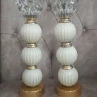 جا شمعی ابکاری شده رنگ طلا