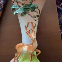 گلدان ونیس venice با طرح آهو، گل برجسته