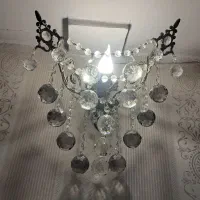 دو عدد لوستر کریستالی به همراه دیوار کوب|لوستر و چراغ آویز|ری, اقدسیه|دیوار