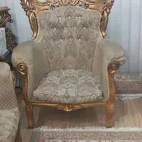 مبل استیل طلایی۹نفره|مبلمان خانگی و میز عسلی|کرج, ساماندهی|دیوار