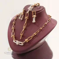 ست گردنبند و دستبند تیفانی ابکاری طلا