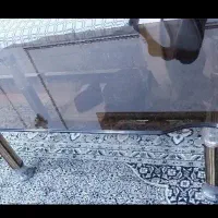 میزجلو مبلی عسلی شیشه ای